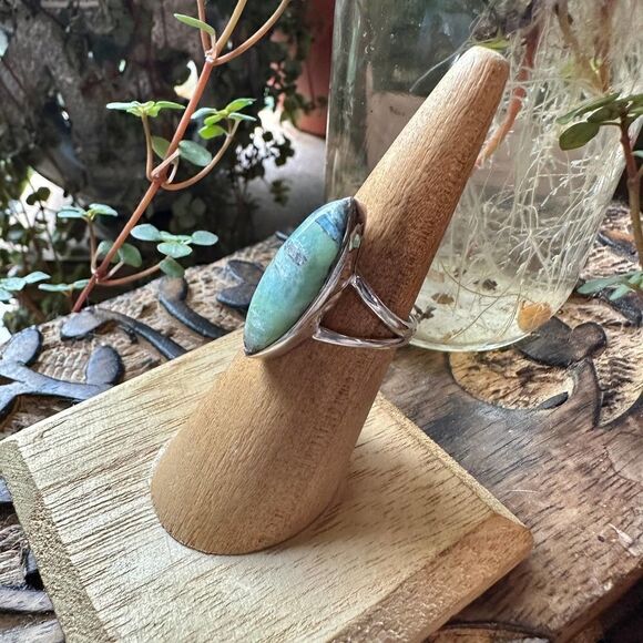 Natural Mermaid Kyanite Sterling Silver Ring Size 6 - Picture 6 of 8